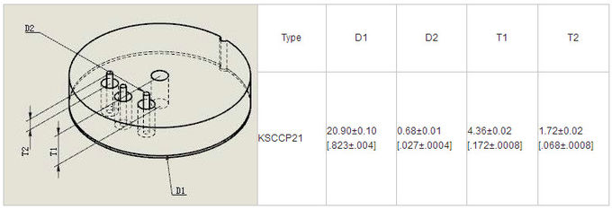 Confiabilidad de cerámica capacitiva de la forma circular del sensor de la presión de la precisión del agua alta