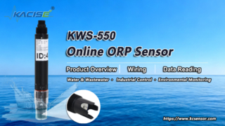 Descripción general, cableado y lectura de datos del sensor ORP en línea KWS-550