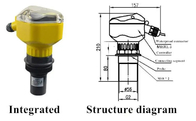 RS485 medida líquida ultrasónica de la distancia del nivel de aceite del indicador llano 24V