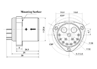 Producción analógica del sensor de acelerómetro de cuarzo de grado de la industria aeroespacial con factor de escala de 1,2 a 1,6 mA/g