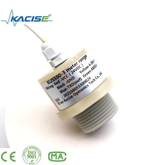 RS485 Salida IP68 resistente al agua y la corrosión PTFE Sensor de nivel ultrasónico KUS550