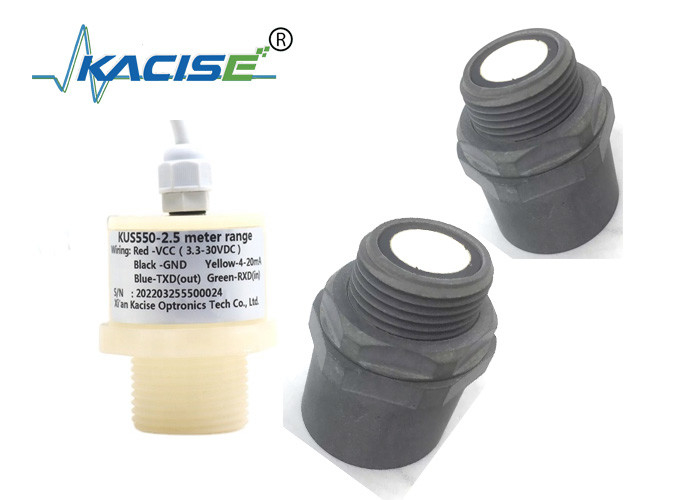 Bajo consumo de energía inteligente ultrasónico 3m sensor de nivel de agua RS485 salida aguas residuales piscina PTFE medidor de nivel de agua