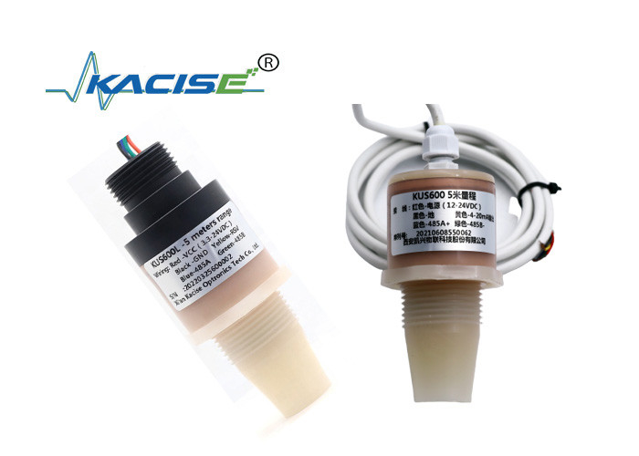 Sensor ultrasónico inteligente PVDF, medidor ultrasónico de nivel de agua de 5m, Sensor de nivel líquido de salida RS485