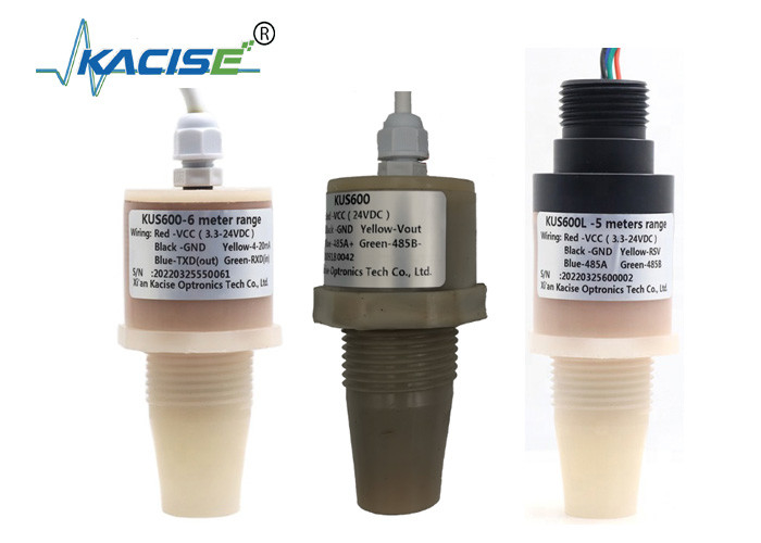 Sensor ultrasónico inteligente PVDF, medidor ultrasónico de nivel de agua de 5m, Sensor de nivel líquido de salida RS485