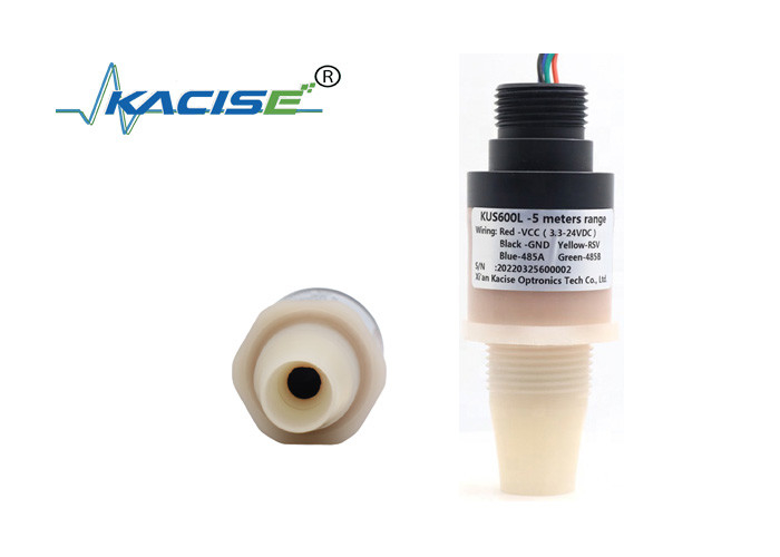 Medidor de nivel de agua ultrasónico inteligente de 5m 5V RS485 salida PVDF liquide Sensor de nivel KUS600