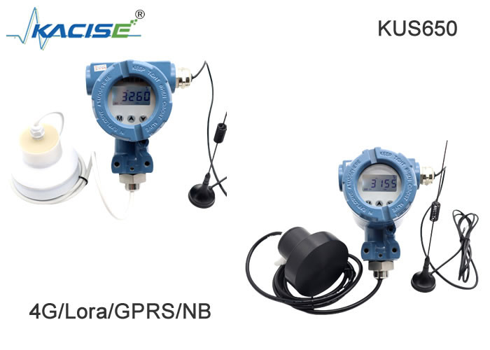 Sensor de nivel de agua líquida ultrasónico inalámbrico de tipo dividido KUS650 4G/Lora/GPRS/NB Salida