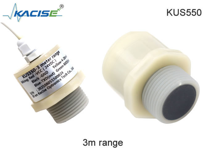Sensor de nivel ultrasónico de la serie KUS550 con protección IP68 y material de cáscara PVDF de bajo consumo de energía