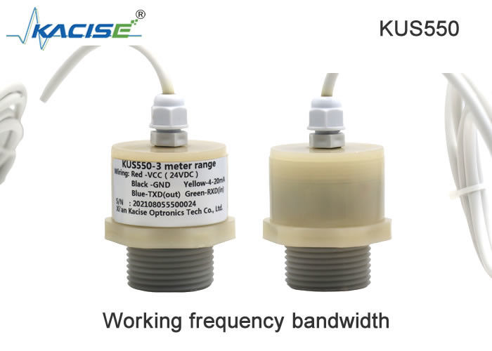 Sensor de nivel ultrasónico de la serie KUS550 con protección IP68 y material de cáscara PVDF de bajo consumo de energía
