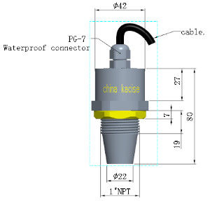 Sensor ultrasónico de nivel de combustible anti robo de 5 V con salida RS485 para la gestión del combustible