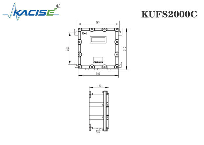 Clampada a prueba de explosión KUFS2000C en el medidor de flujo ultrasónico con medición bidireccional para tuberías DN32-DN6000