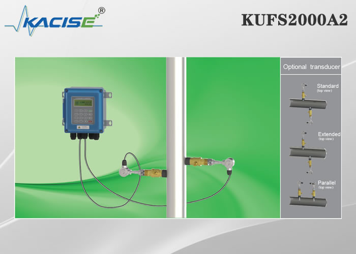 Metro de flujo ultrasónico de la inserción del soporte de la pared KUFS2000A2 para el tamaño DN50 - tubo DN6000