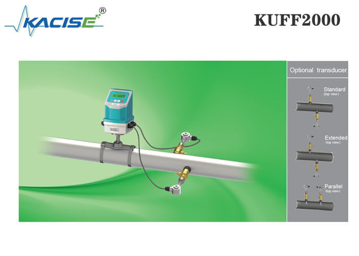 KUFF2000 Medidor de flujo ultrasónico de inserción fija con una precisión de ± 1% para dimensiones de tubería DN50-DN6000 y medición bidireccional