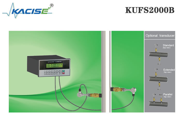 KUFS2000B Medidor de flujo ultrasónico de inserción montado en panel con una precisión de ± 1% para tuberías DN50-DN6000 e interfaz RS485 MODBUS
