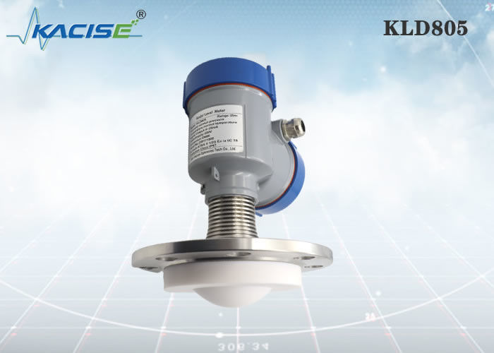 Transmisor de nivel por radar con montaje en brida KLD805 de 80 GHz para entornos de alta temperatura y alta presión con PTFE resistente a la corrosión