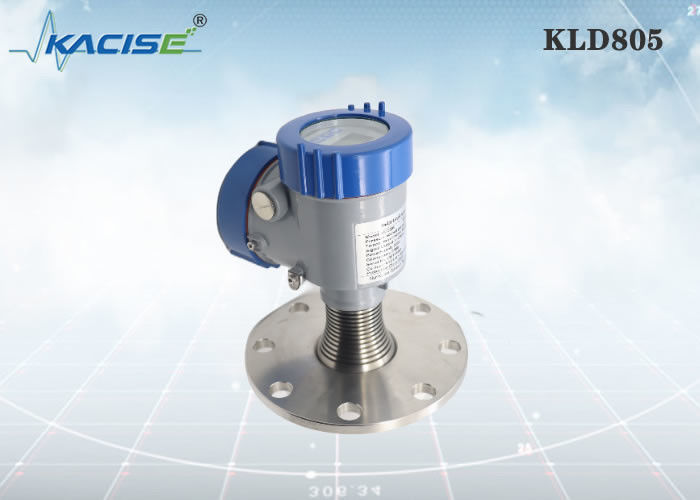 Transmisor de nivel por radar con montaje en brida KLD805 de 80 GHz para entornos de alta temperatura y alta presión con PTFE resistente a la corrosión