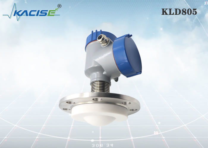 Transmisor de nivel por radar con montaje en brida KLD805 de 80 GHz para entornos de alta temperatura y alta presión con PTFE resistente a la corrosión