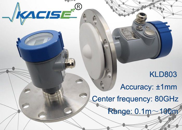 Sensor de nivel de radar KACISE OEM de 80 GHz con salida de 4-20 mA y protección IP67 para medición de alto nivel