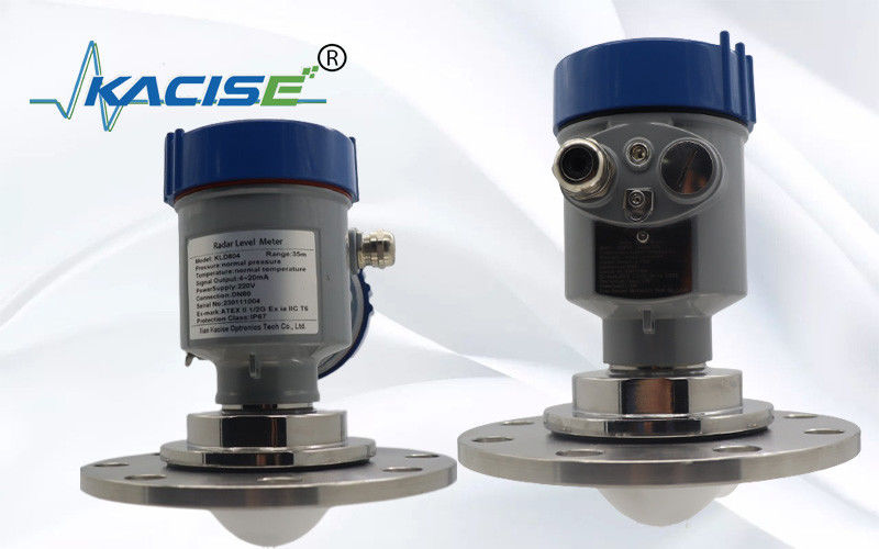 Kacise OEM 80GHz Sensor de nivel de radar Medidor de nivel de radar FMCW de rango de 100 m con protección IP67 y pantalla