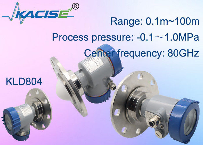 Sensor de nivel de radar Kacise OEM 80GHz FMCW con alcance de 100m y diseño resistente a la corrosión para tanques químicos