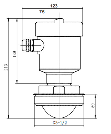 Sensor llano los 80m FMCW KLD804 del radar químico líquido corrosivo fuerte de los tanques