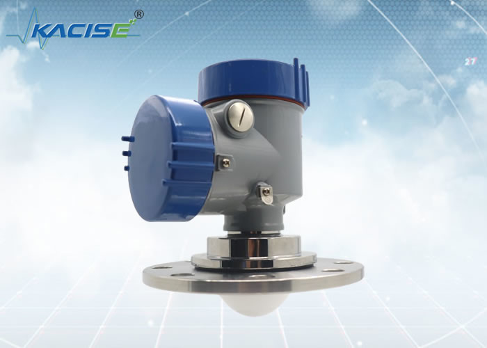 Tipo líquido sensor llano del radar del agua KLD804 con la fuente de batería y la conexión del reborde