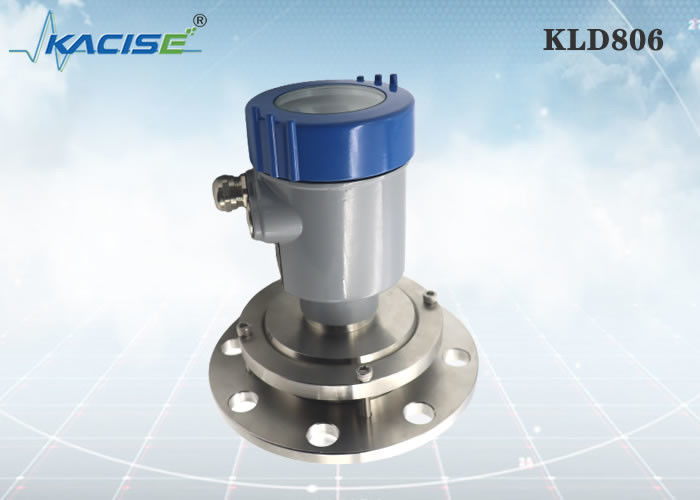 Sensor de nivel de radar FM KLD806 80G con montaje de brida de frecuencia de 80GHz y antena PTFE para silos de cemento