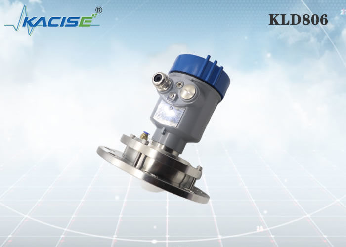 Sensor de nivel de radar FM KLD806 80G con montaje de brida de frecuencia de 80GHz y antena PTFE para silos de cemento