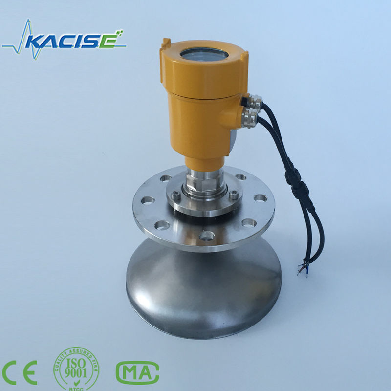 Transmisor de nivel por radar KLD-2604 de 26 GHz con rango de medición de 80 m y salida de 4-20 mA/HART para medición de nivel de material sólido