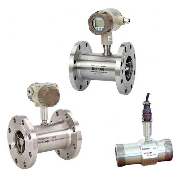 Medidor de flujo de turbina SS316 de alta precisión con salida de 4-20mA para aceite de combustible y medición digital