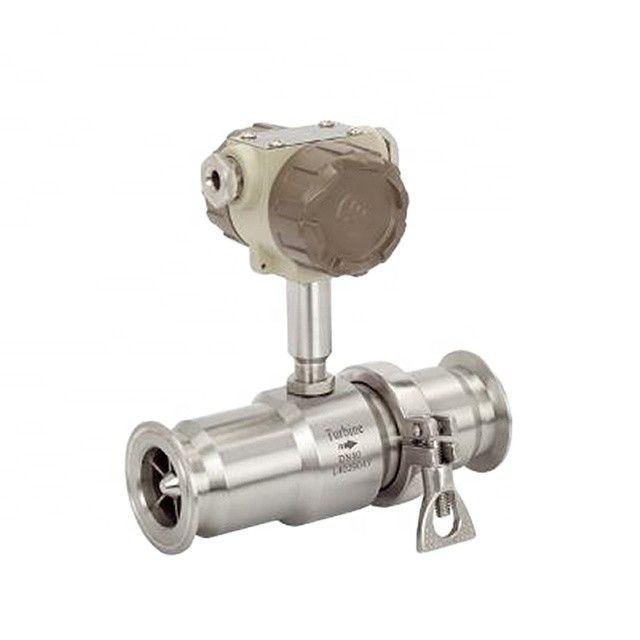 Medidor de flujo de turbina de acero inoxidable SS304/SS316 de alta precisión ±0,2% con amplio rango 1:20 para petróleo y líquidos