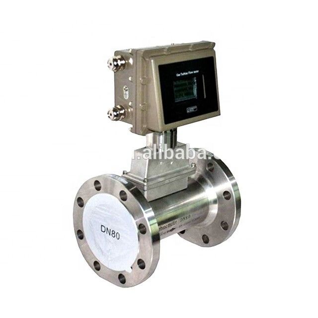 Medidor de flujo de turbina de gas de acero inoxidable con salida de 4-20mA y diseño a prueba de explosión