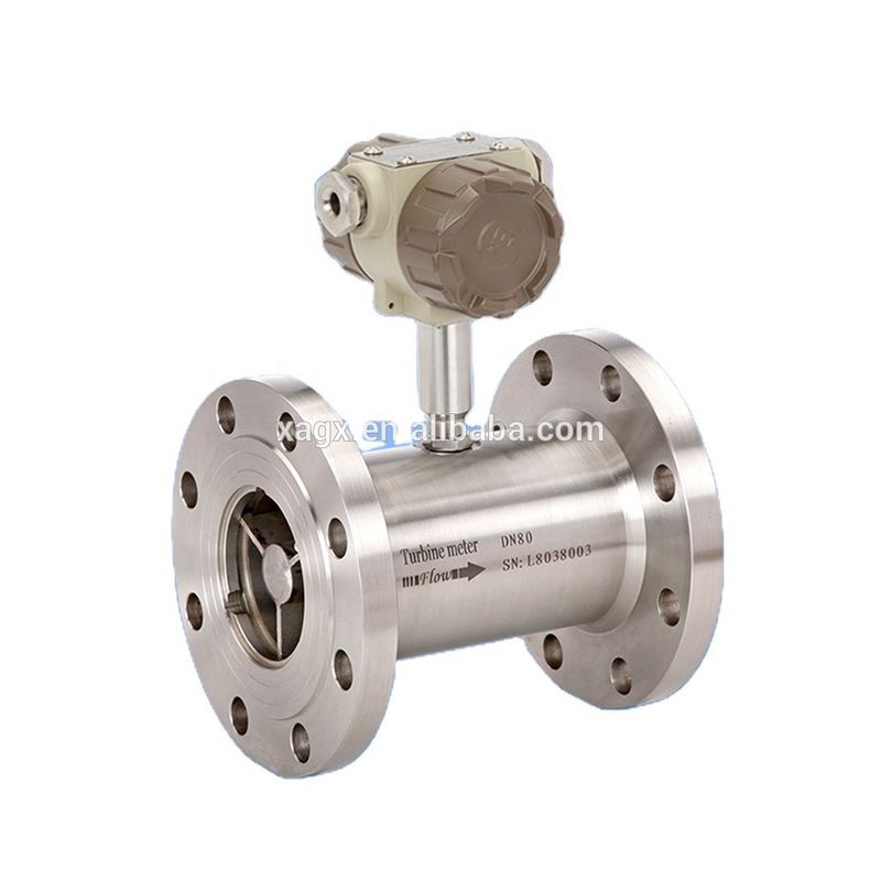 Medidor de flujo de turbina de gas de acero inoxidable con salida de 4-20mA y diseño a prueba de explosión