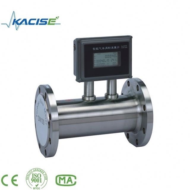Medidor de flujo digital de la turbina de gas natural Flujo de aire con señal de salida 4-20mA o pulso o RS485