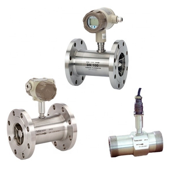 Medidores de caudal de turbina de 1/8' - 2' Medidor de caudal de líquido de caudal pequeño de tubo recto para aceite vegetal