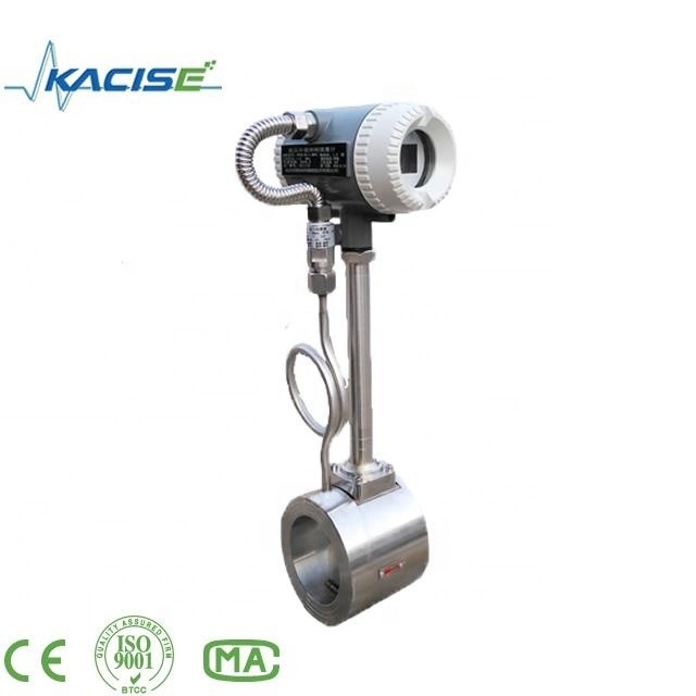 Medidor de caudal digital de vórtice objetivo con fuente de alimentación 24VDC y batería de 3*1.2V o adaptador de alimentación AC90 ~ 260V