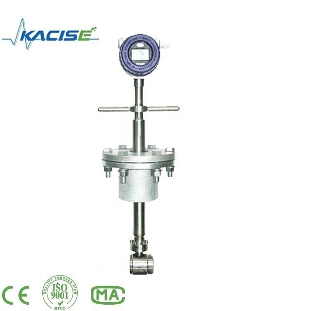 Medidor de caudal digital de vórtice objetivo con fuente de alimentación 24VDC y batería de 3*1.2V o adaptador de alimentación AC90 ~ 260V