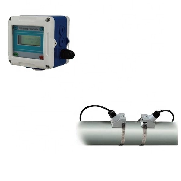 Salida 4 ~ 20mA medidor de flujo de plástico digital económico de pared de ultrasonido con una precisión del 1,0%