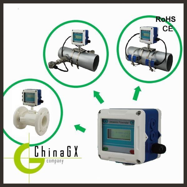 Tipo medidor de flujo ultrasónico inalámbrico con abrazadera con hasta 1,0% de precisión para medición de agua de mar