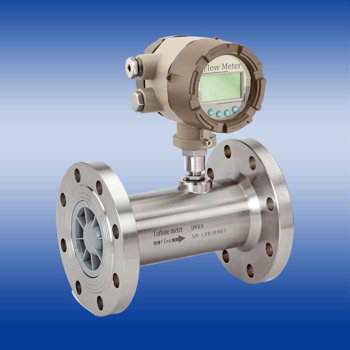 Medidor de flujo de turbina de gas de acero inoxidable 304 con precisión a prueba de explosiones ExdIIBT6 y ±1,5%
