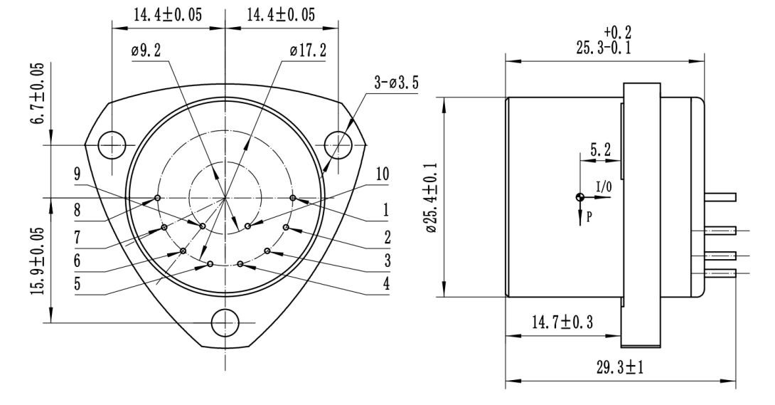 Sensor de velocidad de movimiento de grado militar con ruido de 5mV y dentro del rango de temperatura de almacenamiento -60-120C