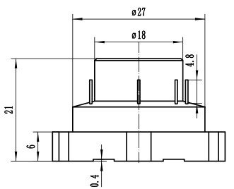 Detector de alcance miniaturizado multifuncional con acelerómetro para varias industrias con tamaño Ф18.2mm X23mm