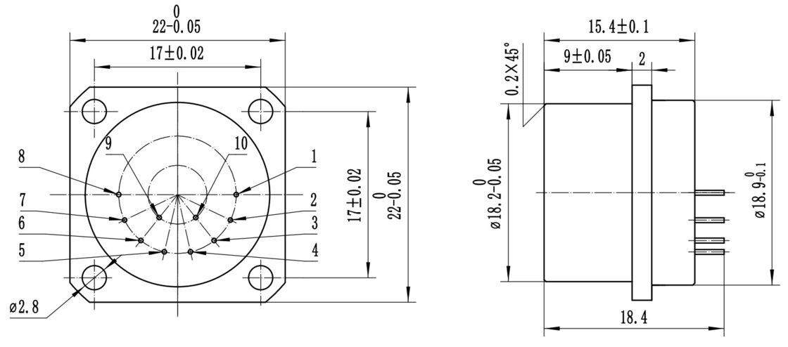 Sensor de acelerómetro de cuarzo de la serie KSJB6 con alcance K0/K1 < 20 mg ± 30 g y resistencia a altas temperaturas para el campo de petróleo