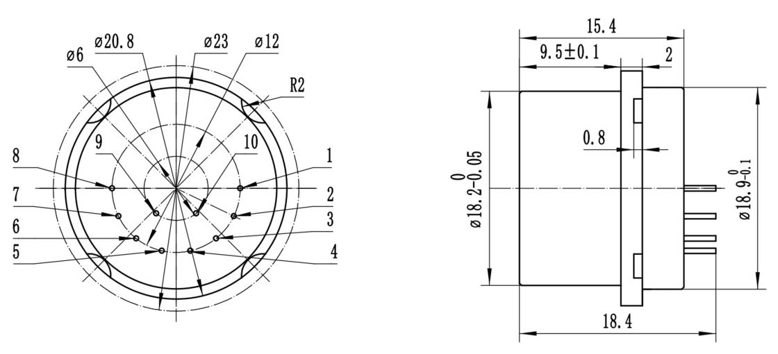 Sensor de acelerómetro de cuarzo de la serie KSJB6 con alcance K0/K1 < 20 mg ± 30 g y resistencia a altas temperaturas para el campo de petróleo