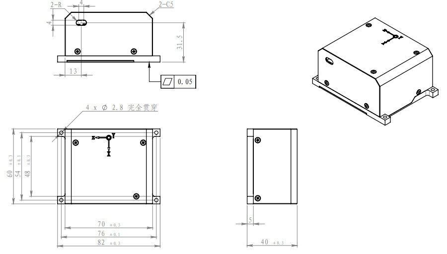 Sensor de giroscopio electrónico con coeficientes de marcha aleatoria ≤ 0,01/≤ 0,1 y rendimiento confiable en el factor de forma compacta