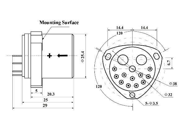 Sensor de acelerómetro de choque de 100 g y umbral de 1 μg con linealidad ≤ 10 μg/g2