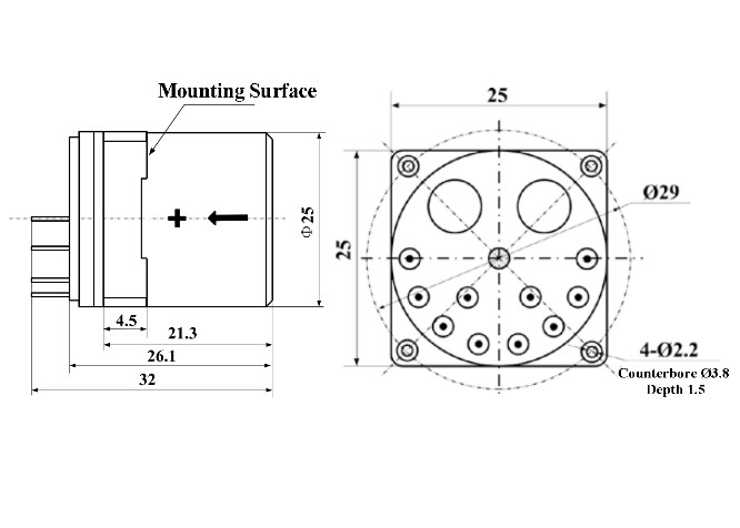 Sensor de acelerómetro para unidad de medición de UAV e inercia con factor de escala de 1,2-1,6 mA/G umbral de 5 μG y