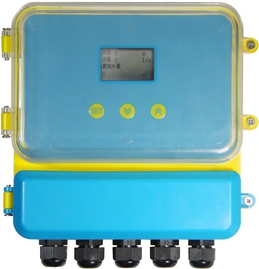 Medidor de flujo Doppler ultrasónico industrial de ABS con carcasa dividida para profundidad de agua Rango de 0.02-10m