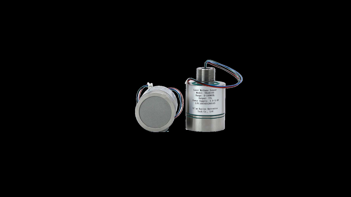 Sensor de detección de gas de metano compacto de baja potencia con límite de detección de VOL del 0,2% Peso del producto 255 g