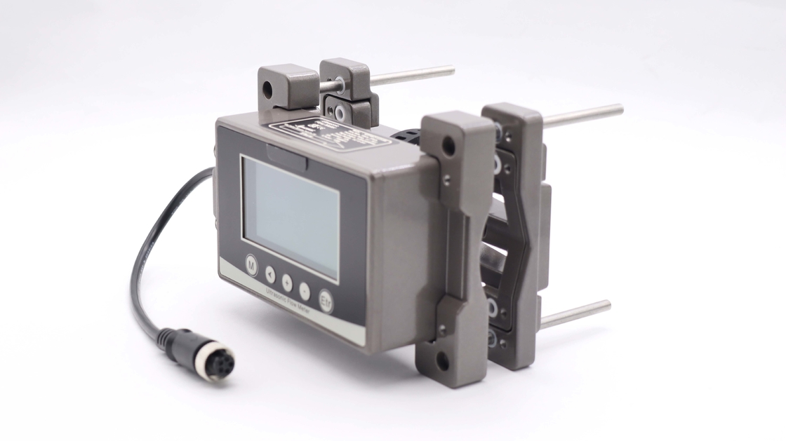 Conectores de alimentación e I/O M12 Plug de aviación Medidor de flujo ultrasónico con pantalla grande