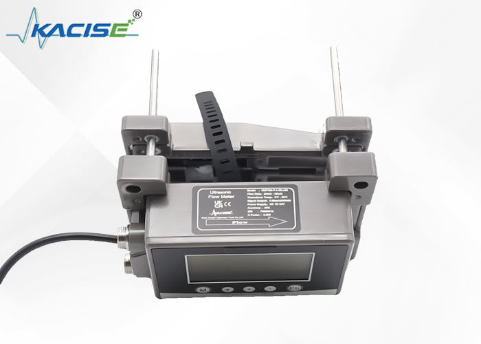 Caudalímetro ultrasónico de salida de 4-20 mA con pantalla LCD retroiluminada de 256*128 y comunicación Modbus RS485
